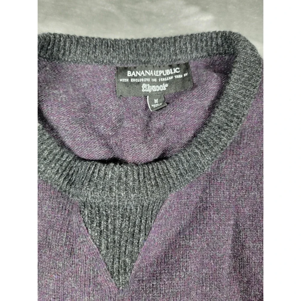 Banana Republic‎ Filpucci Mens sz Medium Merino Wool blend Pullover Sweater